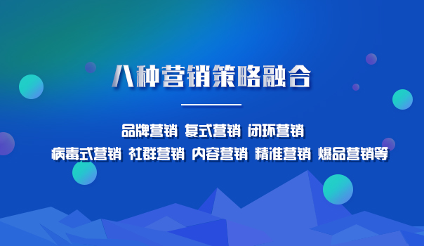 品牌营销、复式营销、闭环营销、病毒式营销、社群营销、内容营销、精准营销、爆品营销等八种营销策略融合