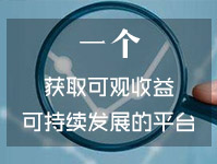 获取可观收益，可持续发展的平台